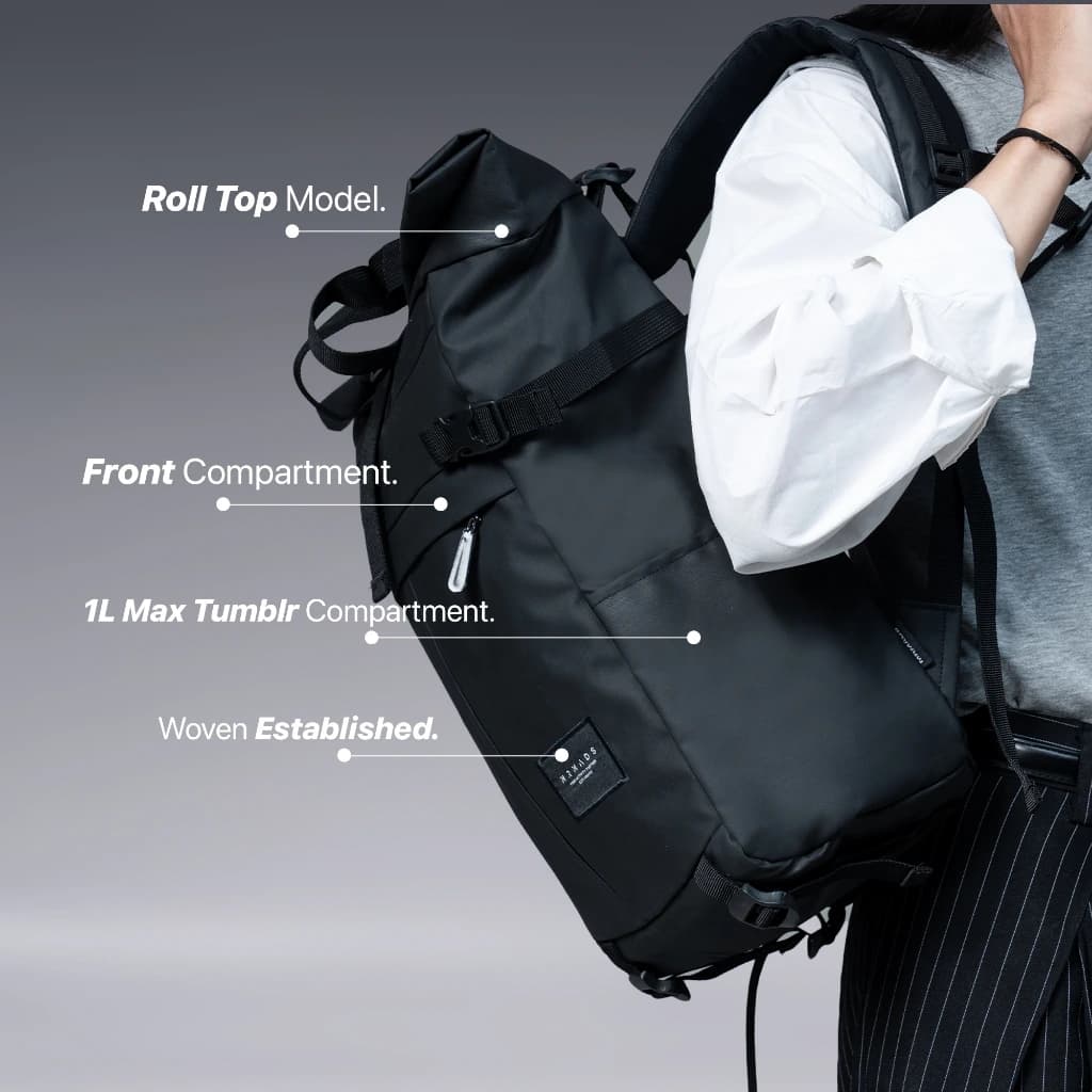 Mr Mads - Tas Ransel Pria - AXO Backpack - Tas Punggung Pria Kapasitas 26L + 2L Tas Laptop 15 inc - Waterproof