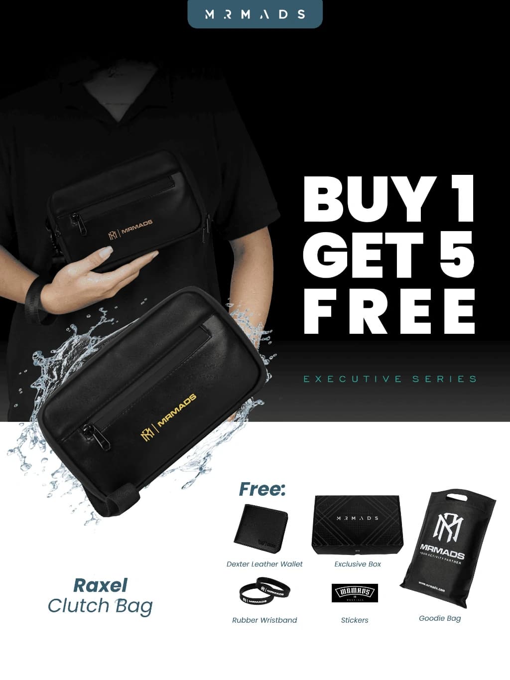 MR MADS - Tas Selempang Pria "RAXEL" Clutch Bag - Sling Bag Waterproof