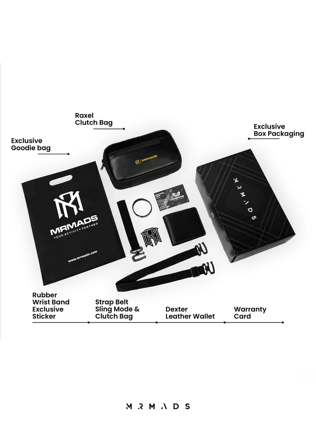 MR MADS - Tas Selempang Pria "RAXEL" Clutch Bag - Sling Bag Waterproof