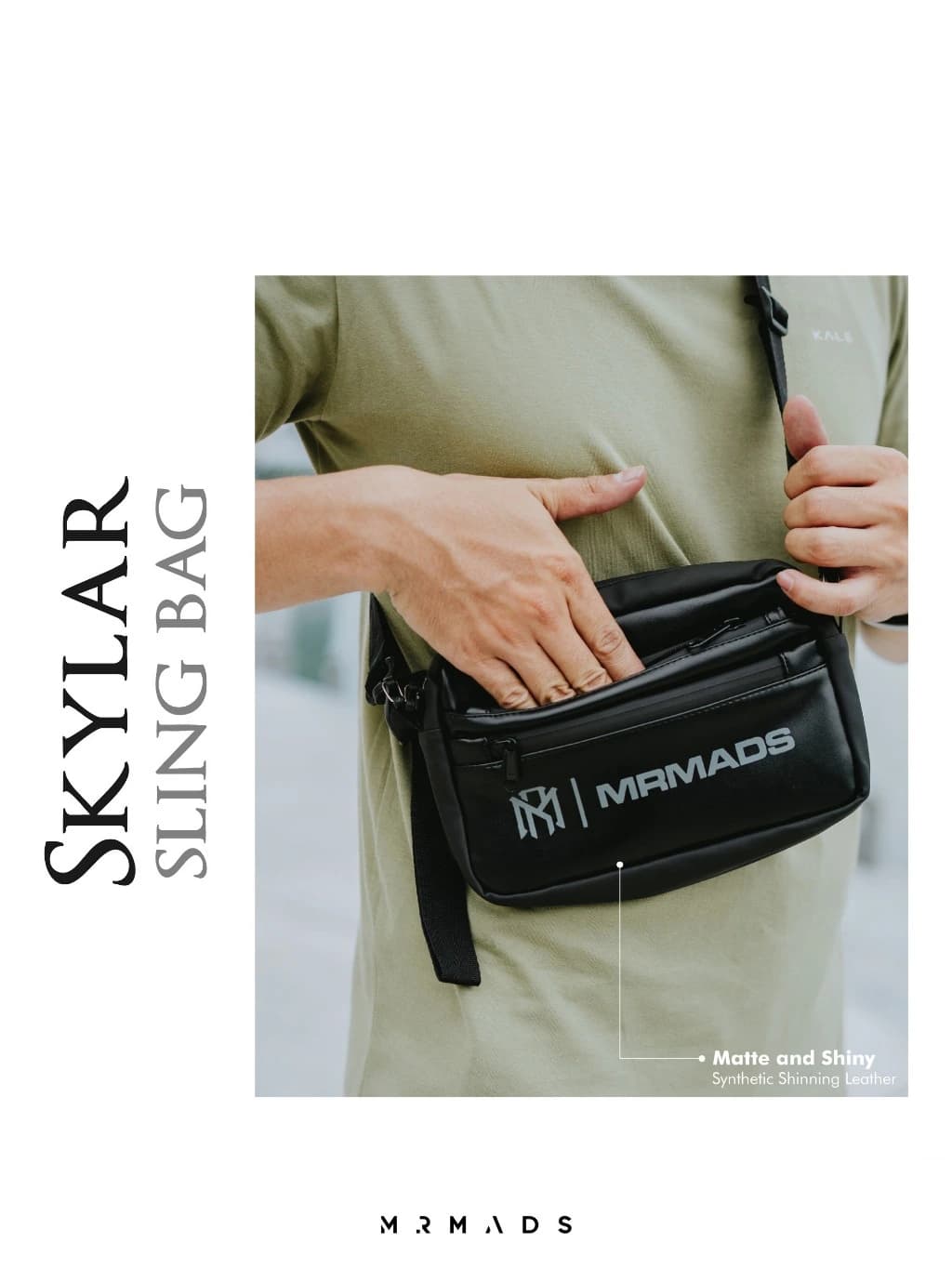 MR MADS - Tas Selempang Pria "SKYLAR" Clutch Bag - Sling Bag Waterproof