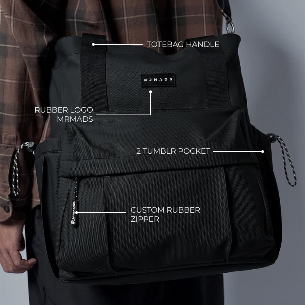 Mr Mads - Brooklyn Tote Bag Sling Bag Pria Wanita Tas Laptop up to 15 inch