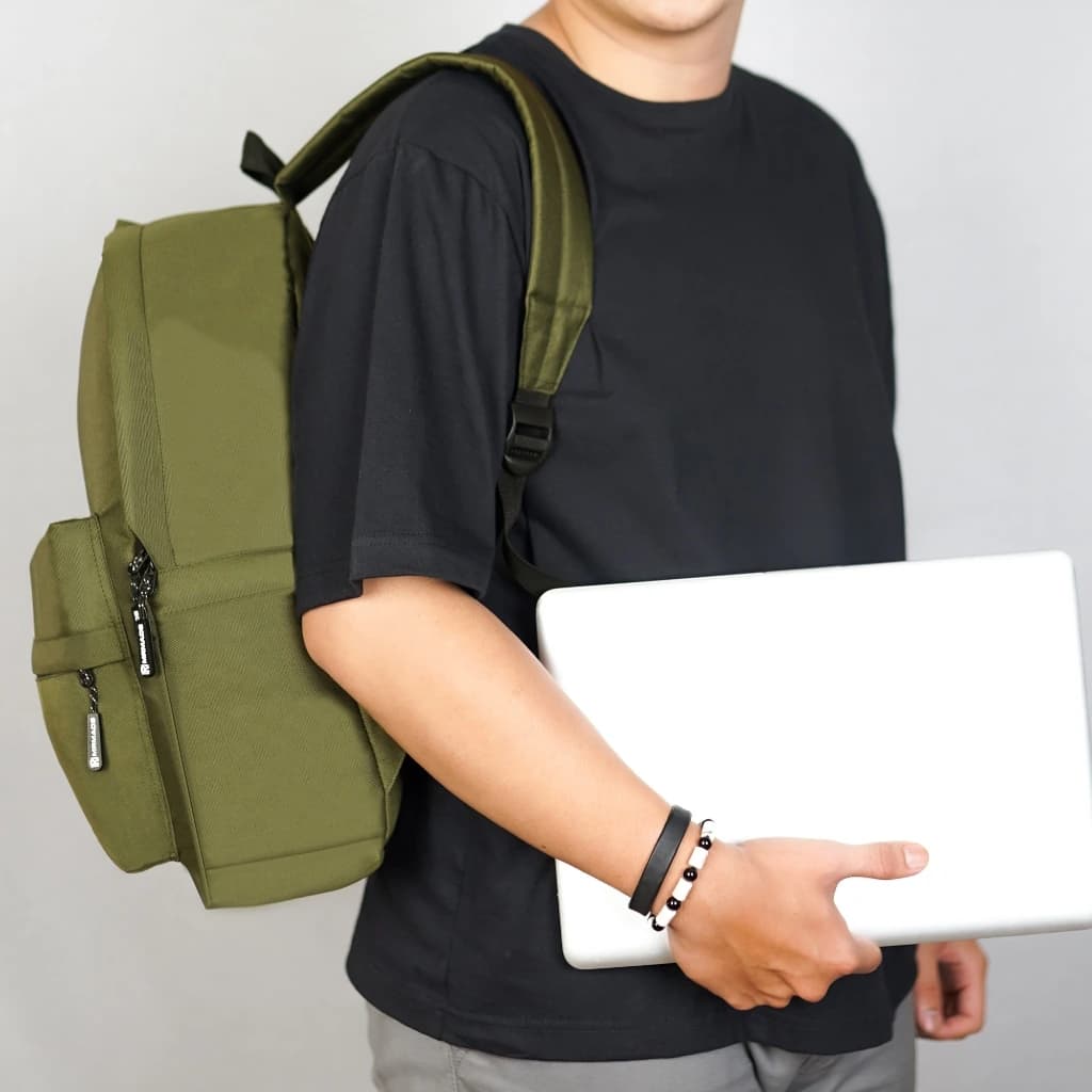 Mr Mads - Tas Ransel Calvin Black Backpack