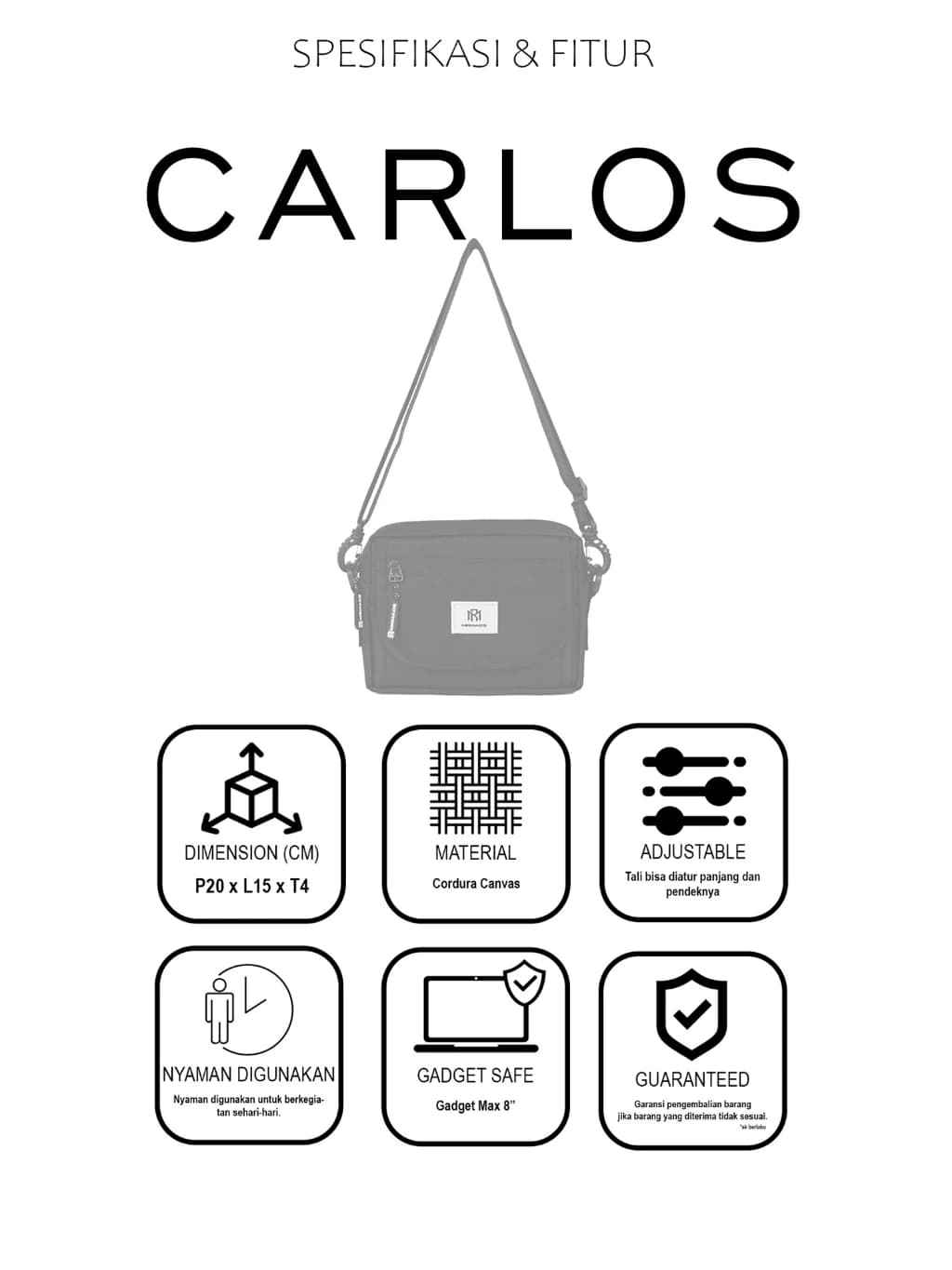 Mr Mads - Carlos - Tas Selempang Pria AUTHENTIC