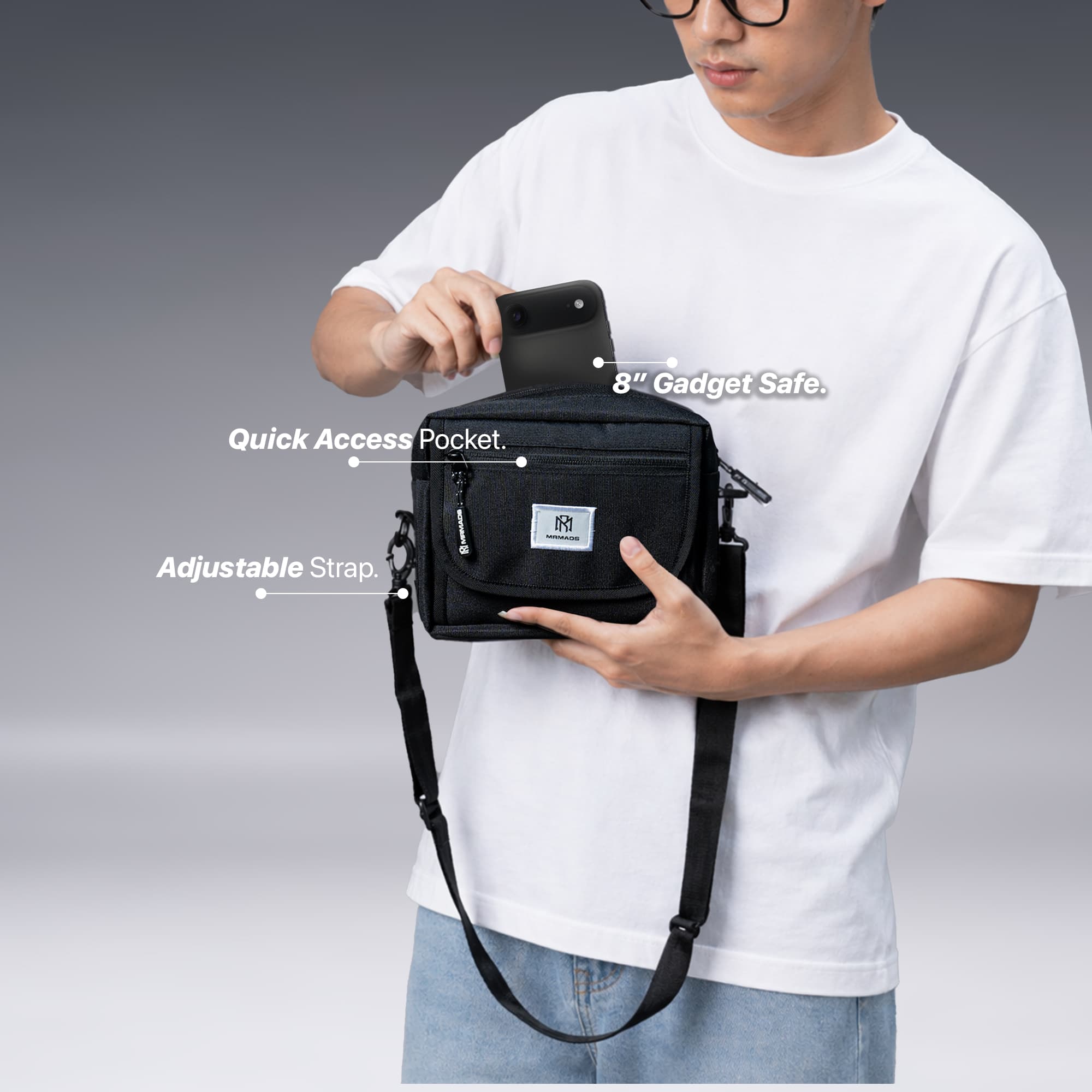 Mr Mads - Carlos - Tas Selempang Pria AUTHENTIC