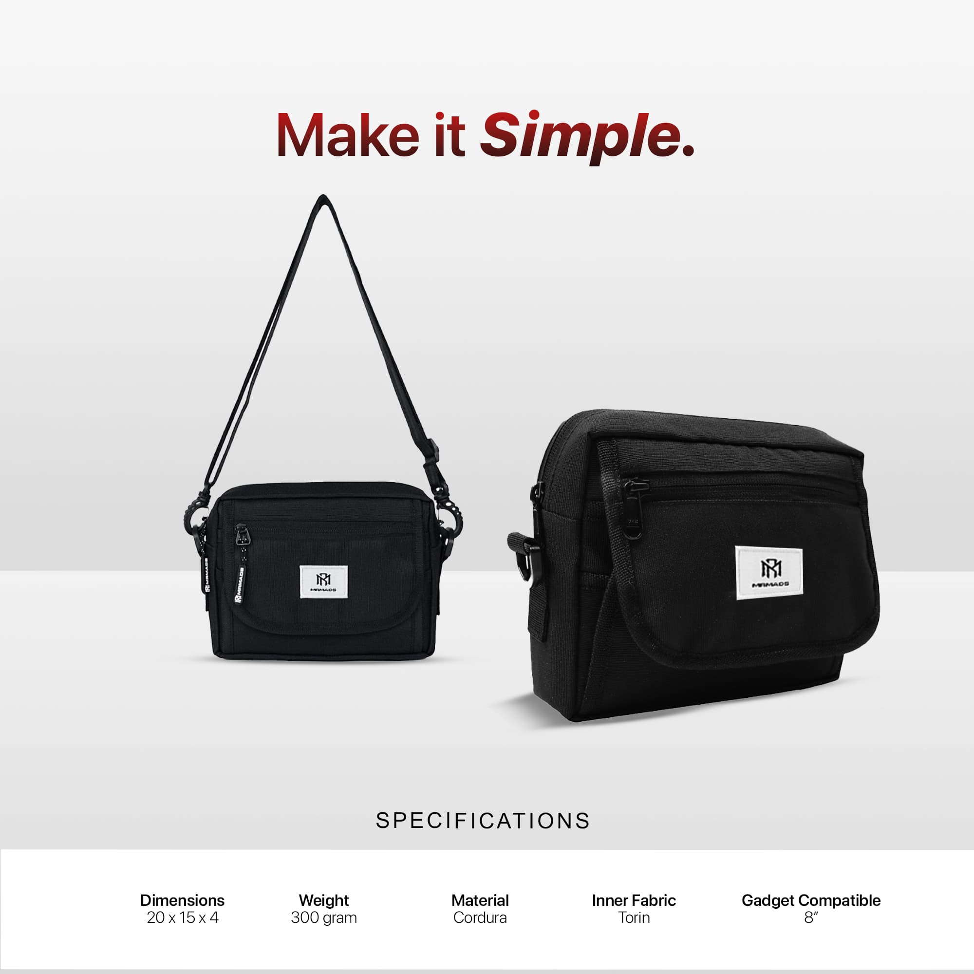 Mr Mads - Carlos - Tas Selempang Pria AUTHENTIC