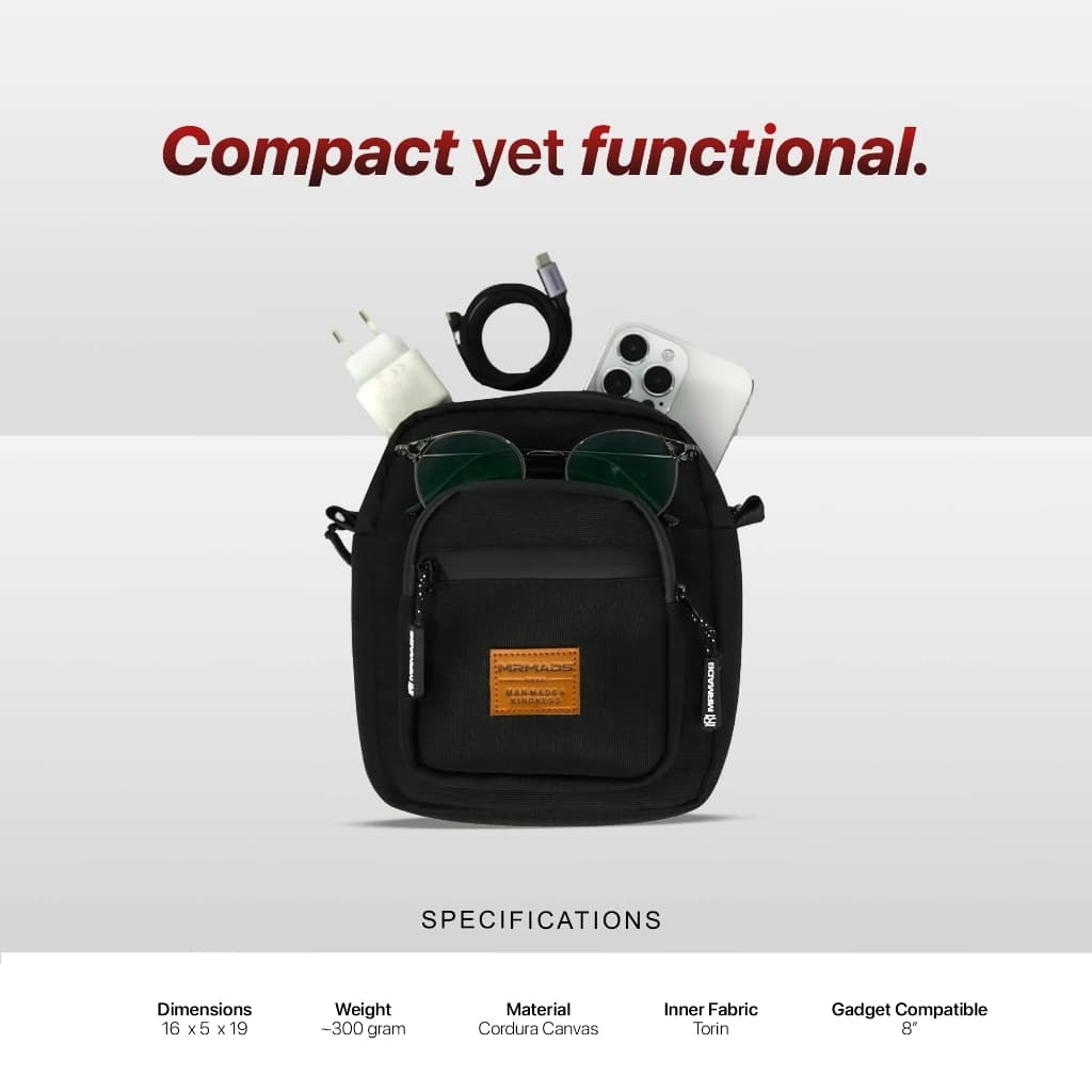 Mr Mads - Chester Sling Bag Tas Selempang Pria Waistbag Pria crossbody & shoulder bags