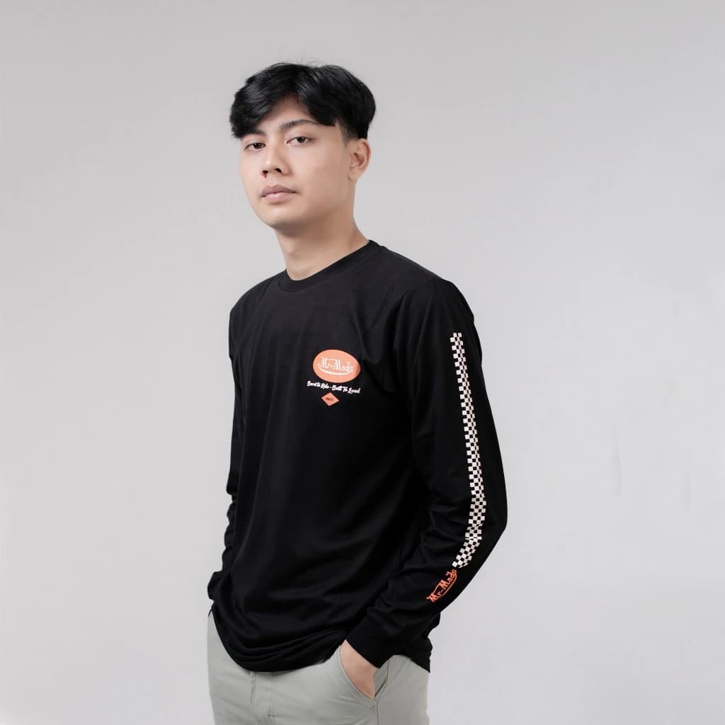 Mr Mads - T-Shirt Country Lane Black Long Sleeve