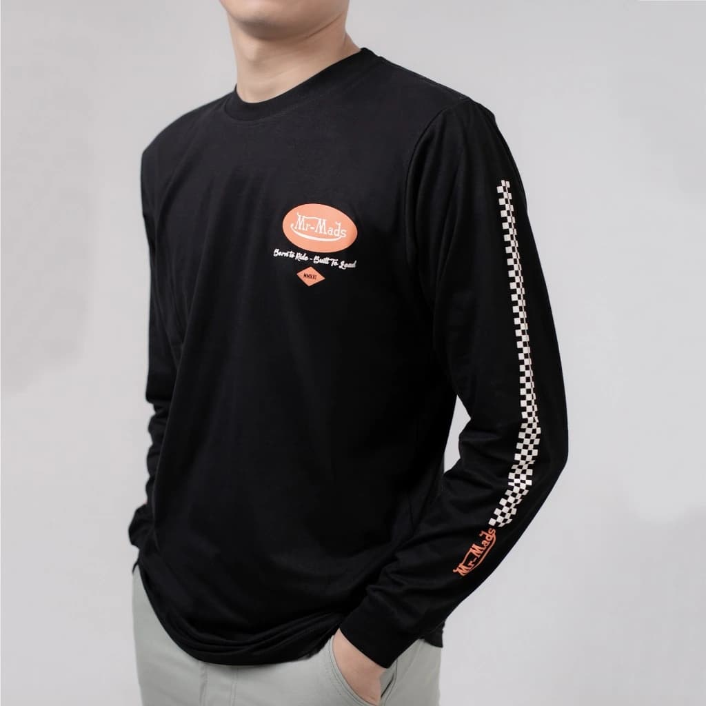 Mr Mads - T-Shirt Country Lane Black Long Sleeve
