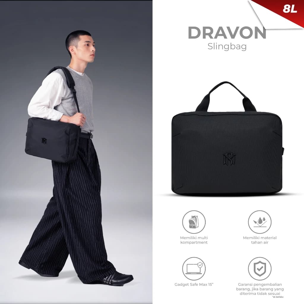 Mr Mads - Dravon Sling bag Tas Laptop 14 inch