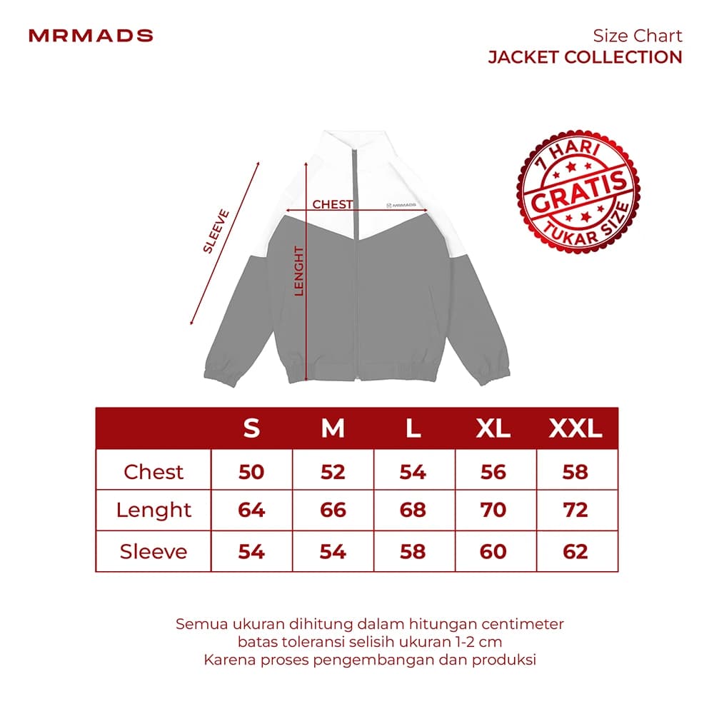 Mr Mads - Track Suit Jacket Duncan Black White