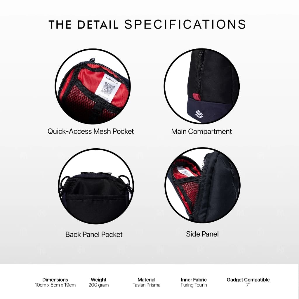 Mr Mads - Easter Travel Pouch | Neck Pouch - Phone 7 Inch Hang On Wallet - Tas Slingbag Kecil Anti Air