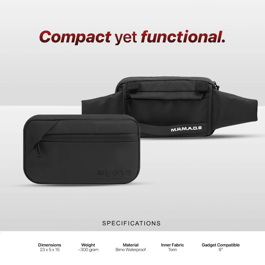 Mr Mads - Forlan Clutchbag - Waistbag Slingbag Handbag Pouchbag Tas Selempang Tas Pinggang - Multifungsi 4 in 1