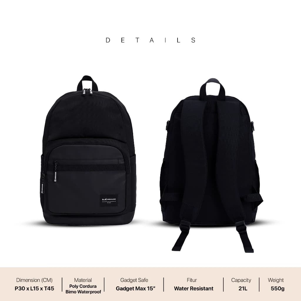 Mr Mads - Backpack FOWLER Tas Ransel Laptop Pria Wanita Tas Punggung Perempuan Tas Sekolah Tas Kuliah Tas Leptop 14-16 inch