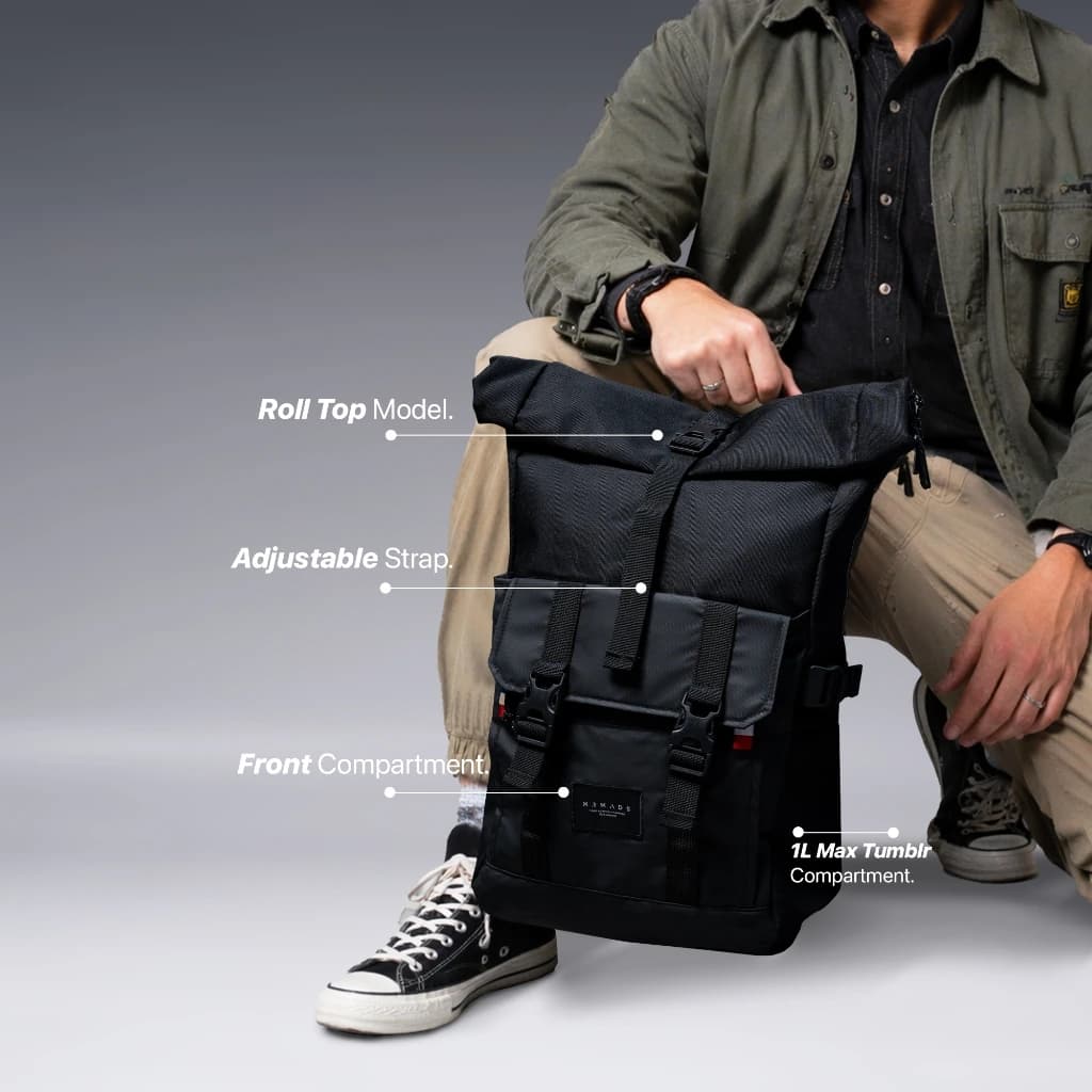 Mr Mads - Glover Backpack Pria- Tas Ransel Pria  Outdoor - Waterproof Slot Laptop Ready
