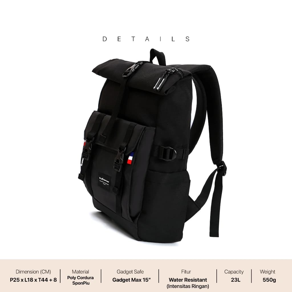 Mr Mads - Glover Backpack Pria- Tas Ransel Pria  Outdoor - Waterproof Slot Laptop Ready