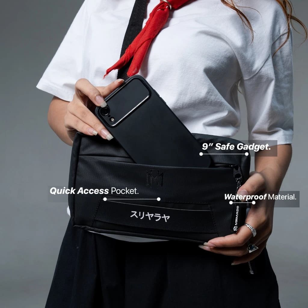 Mr Mads - Hazen Clutch Bag  -  Pouch Pria Wanita Tas Selempang Hand Bag Sling Bag Shoulder Bag - Waterproof