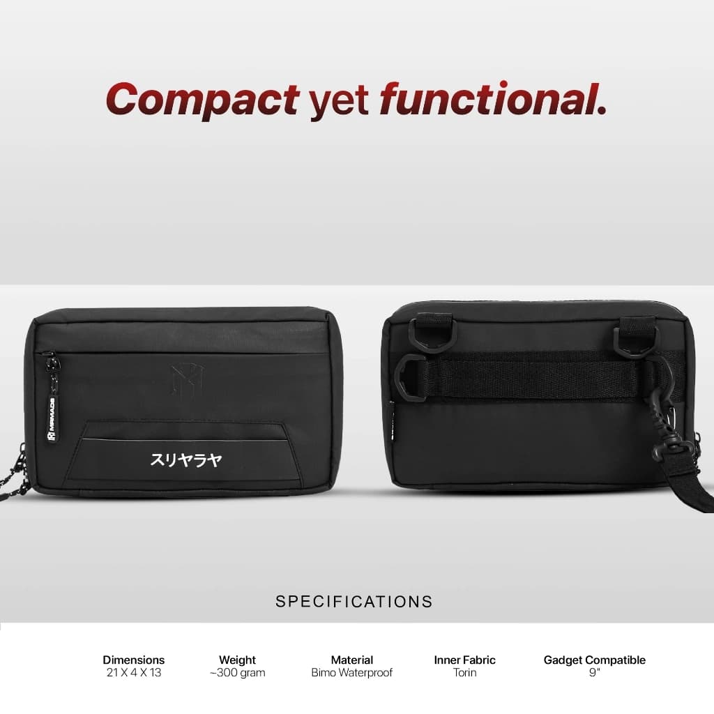 Mr Mads - Hazen Clutch Bag  -  Pouch Pria Wanita Tas Selempang Hand Bag Sling Bag Shoulder Bag - Waterproof