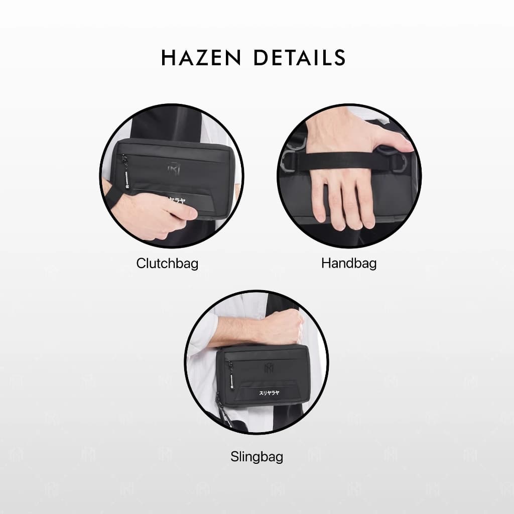 Mr Mads - Hazen Clutch Bag  -  Pouch Pria Wanita Tas Selempang Hand Bag Sling Bag Shoulder Bag - Waterproof