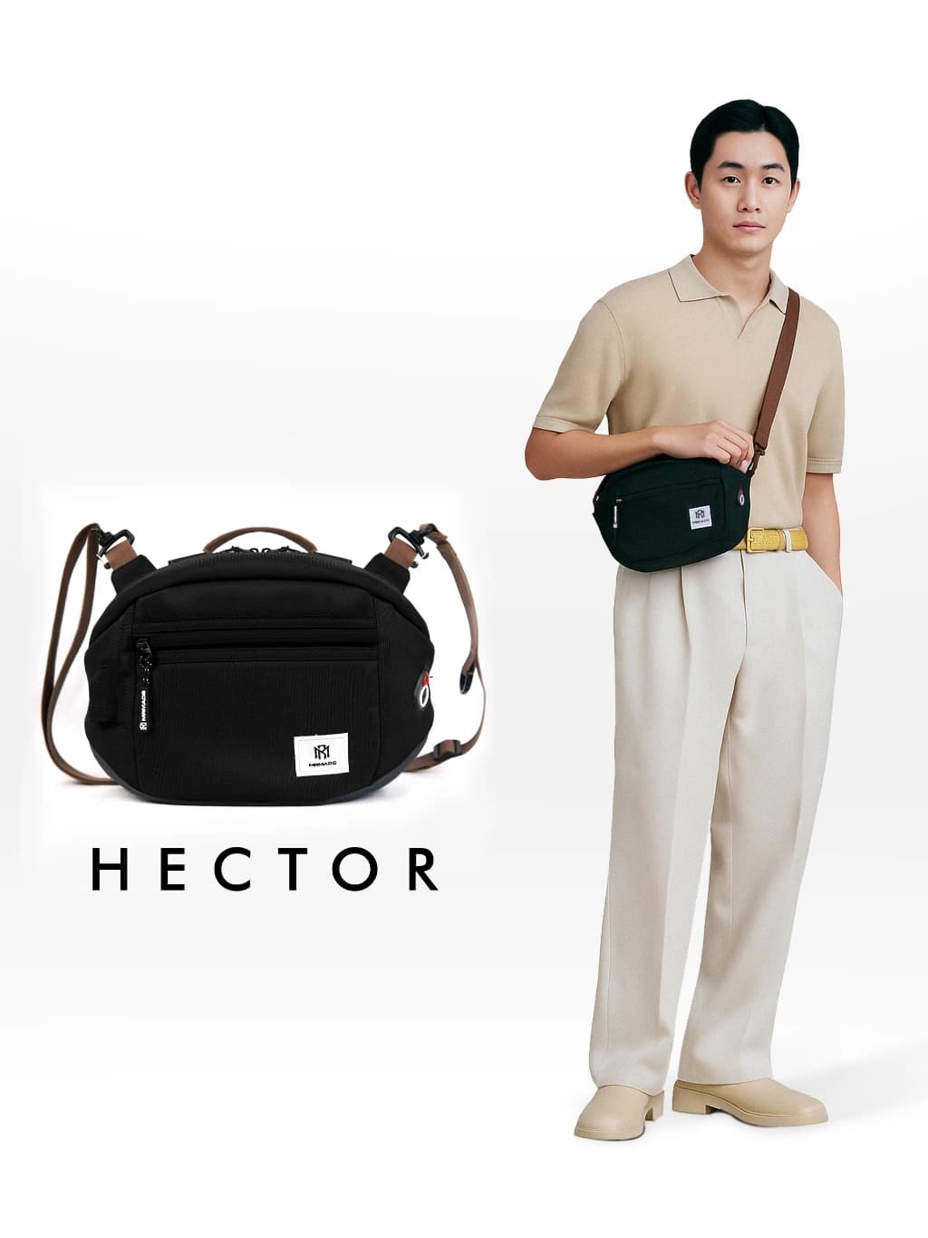 Mr Mads - Hector Sling Bag - Tas Selempang Pria Waistbag Pria Crossbody Shoulder Bags Tas Camera