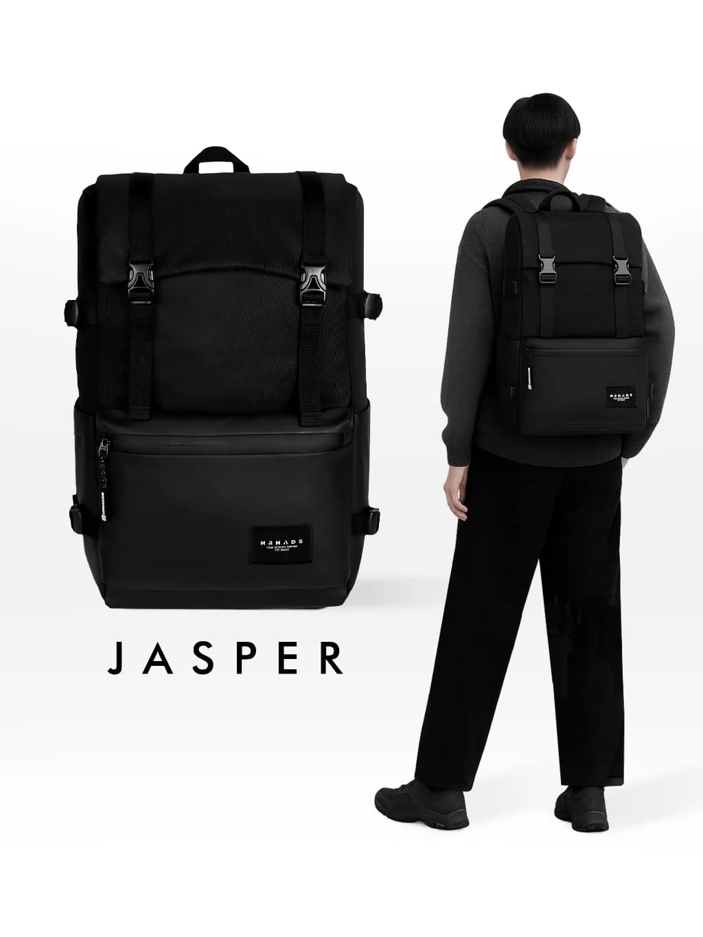 Mr Mads - Jasper Backpack Tas Ransel Laptop Pria Tas Sekolah Tas Kuliah Tas Laptop Tas Kerja Cowok Terbaru
