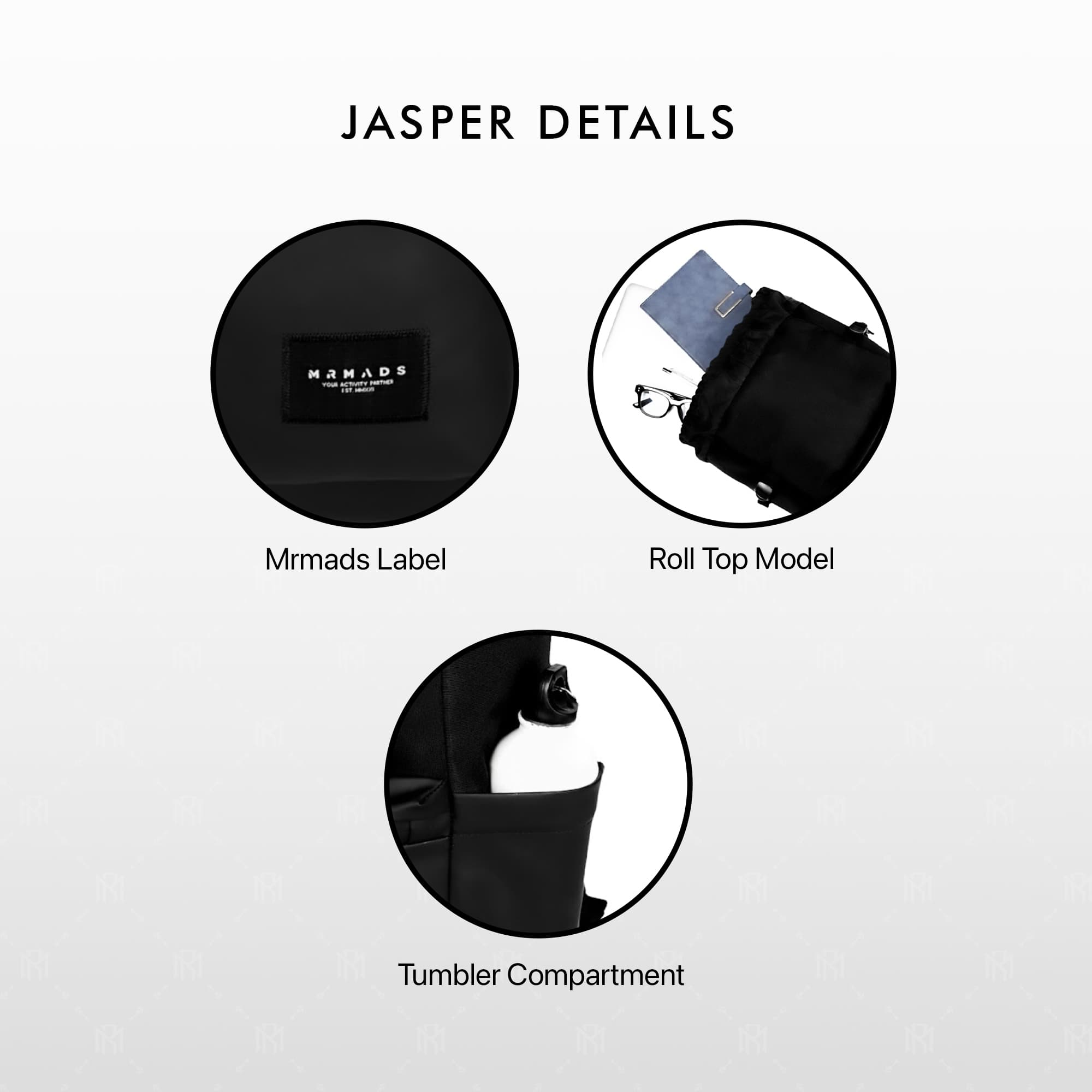 Mr Mads - Jasper Backpack Tas Ransel Laptop Pria Tas Sekolah Tas Kuliah Tas Laptop Tas Kerja Cowok Terbaru