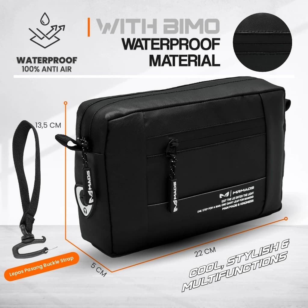 MR MADS - Tas Selempang Pria "KEPLER" Clutch Bag - Sling Bag Waterproof