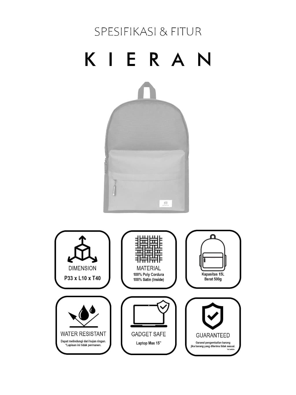 Mr Mads - Tas Ransel Kieran Navy Red Backpack