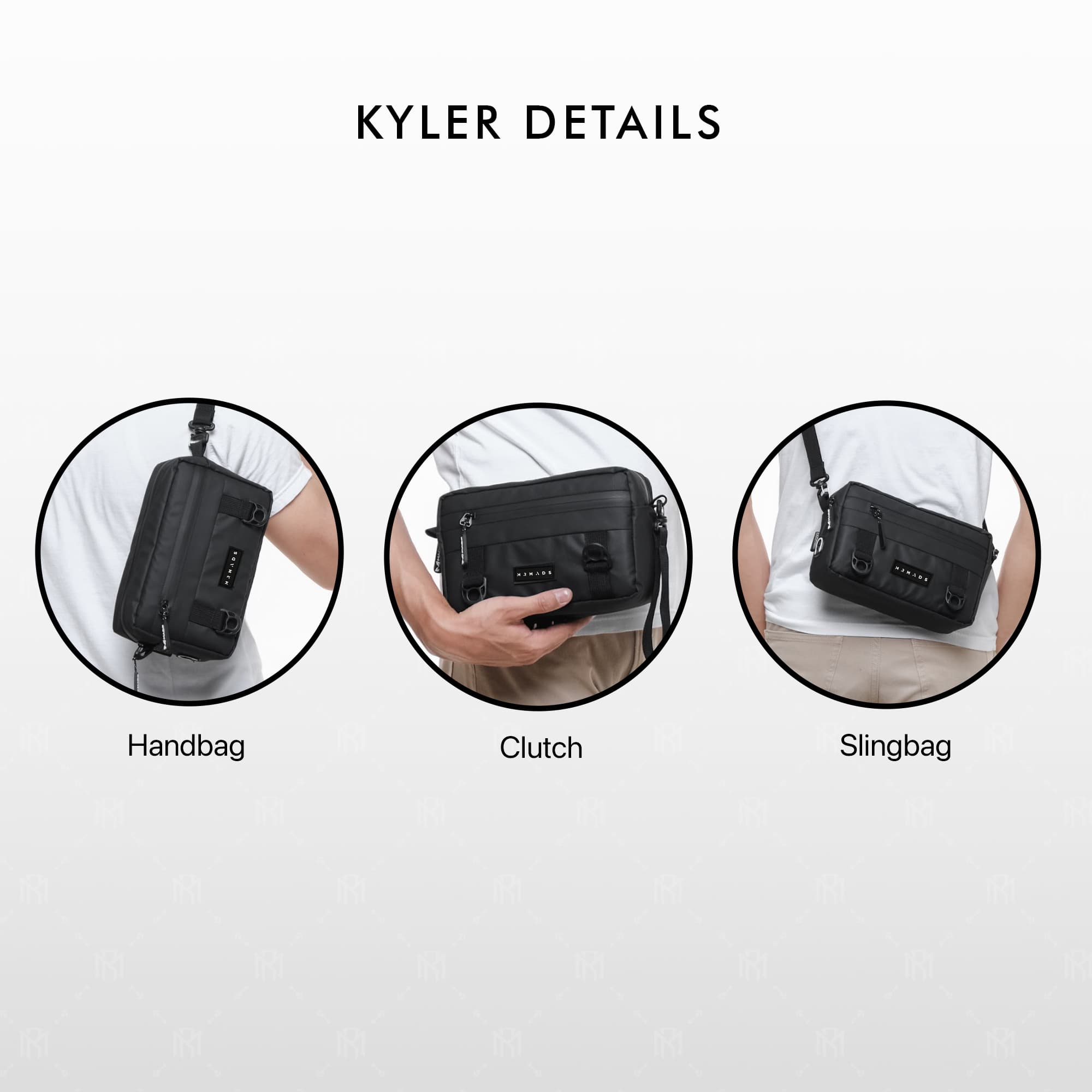 Mr Mads - Kyler Clutch Bag - Tas Selempang Handbag Pria Sling Bag Pouch Pria Wanita (Unisex) - Waterproof