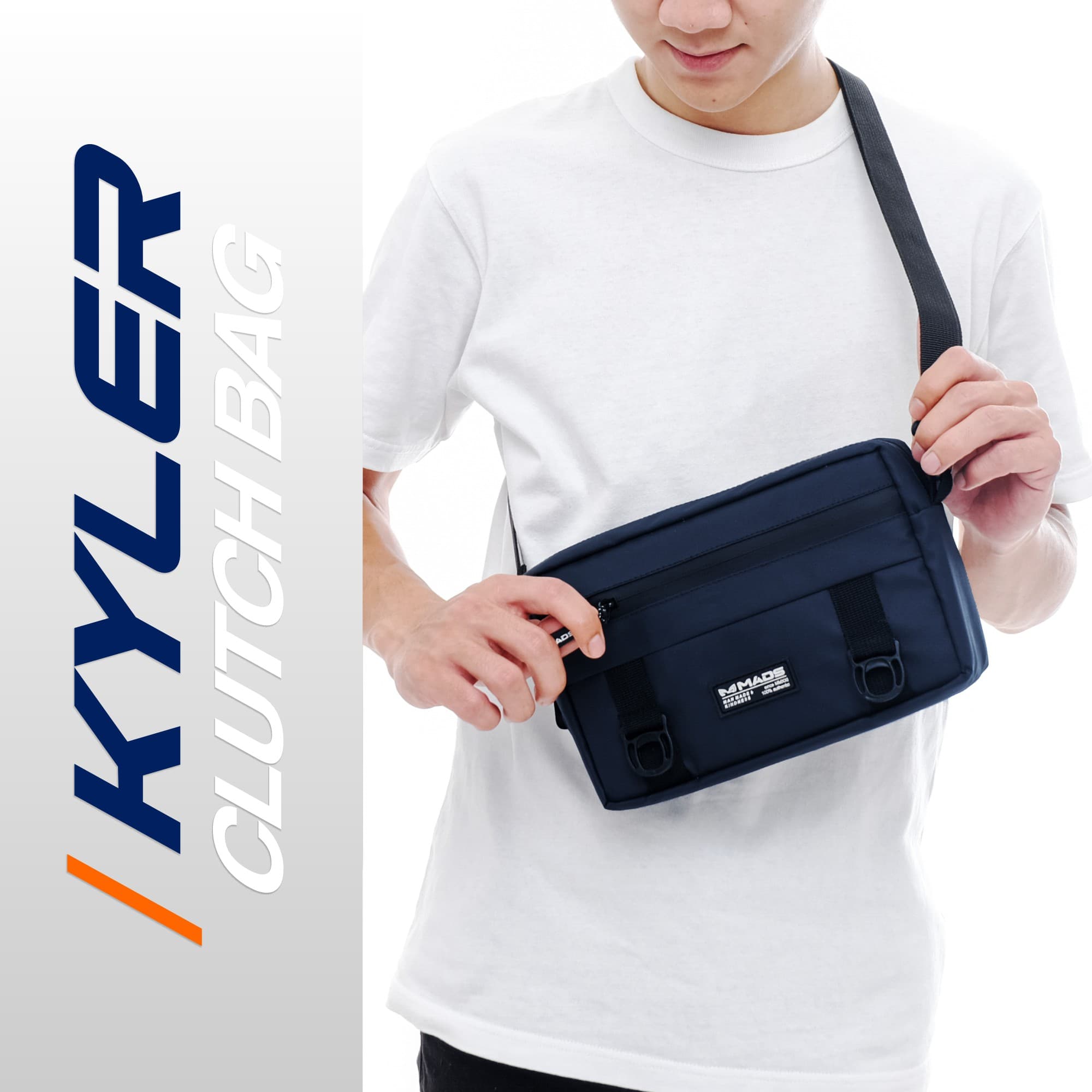 Mr Mads - Kyler Clutch Bag - Tas Selempang Handbag Pria Sling Bag Pouch Pria Wanita (Unisex) - Waterproof
