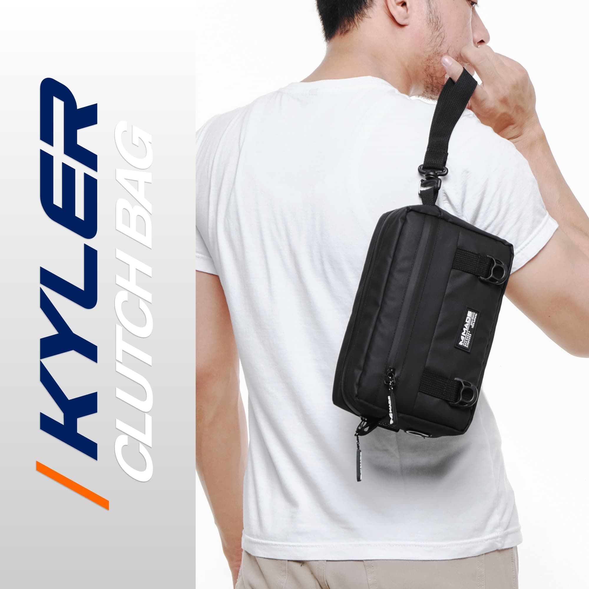 Mr Mads - Kyler Clutch Bag - Tas Selempang Handbag Pria Sling Bag Pouch Pria Wanita (Unisex) - Waterproof