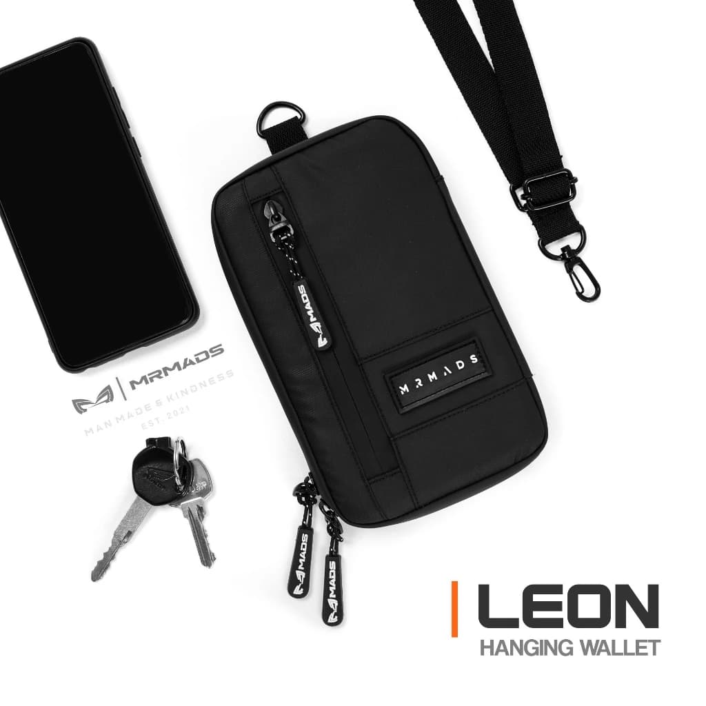 Mr Mads - Leon Hanging Wallet - Tas Selempang Pria Tas Hp Dompet Waterproof - Tas Slingbag Kecil