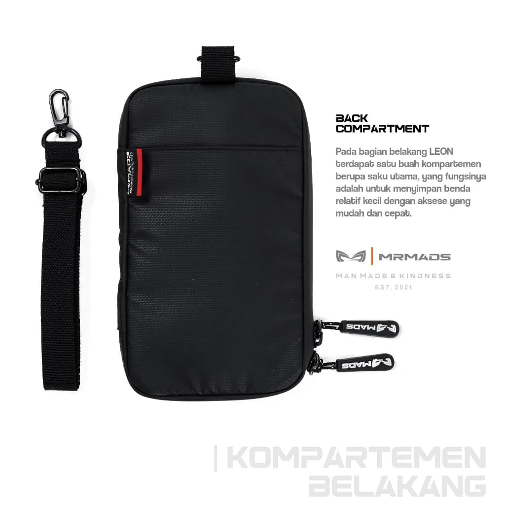 Mr Mads - Leon Hanging Wallet - Tas Selempang Pria Tas Hp Dompet Waterproof - Tas Slingbag Kecil