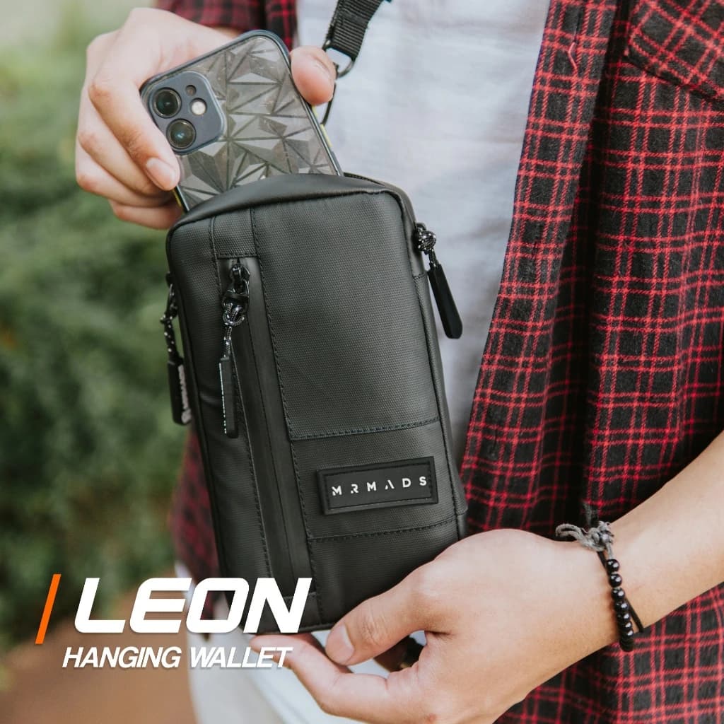 Mr Mads - Leon Hanging Wallet - Tas Selempang Pria Tas Hp Dompet Waterproof - Tas Slingbag Kecil