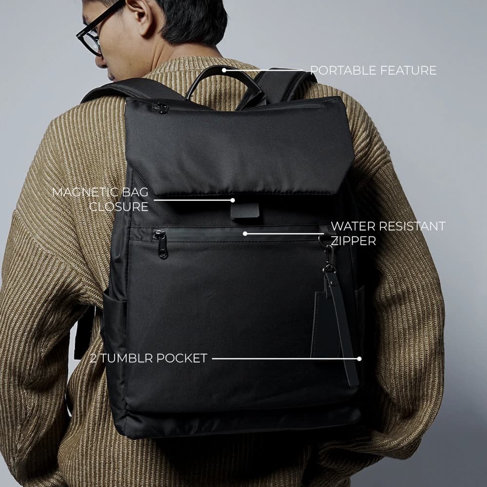 Mr Mads - Marshall Backpack Pria - Tas Ransel Pria Wanita Tas Punggung Pria Outdoor Kapasitas Besar Tas laptop 14,6 Inc - Waterproof