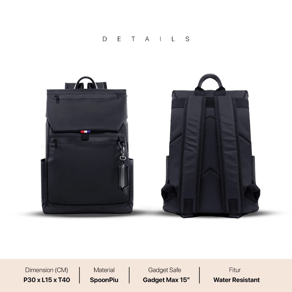 Mr Mads - Marshall Backpack Pria - Tas Ransel Pria Wanita Tas Punggung Pria Outdoor Kapasitas Besar Tas laptop 14,6 Inc - Waterproof