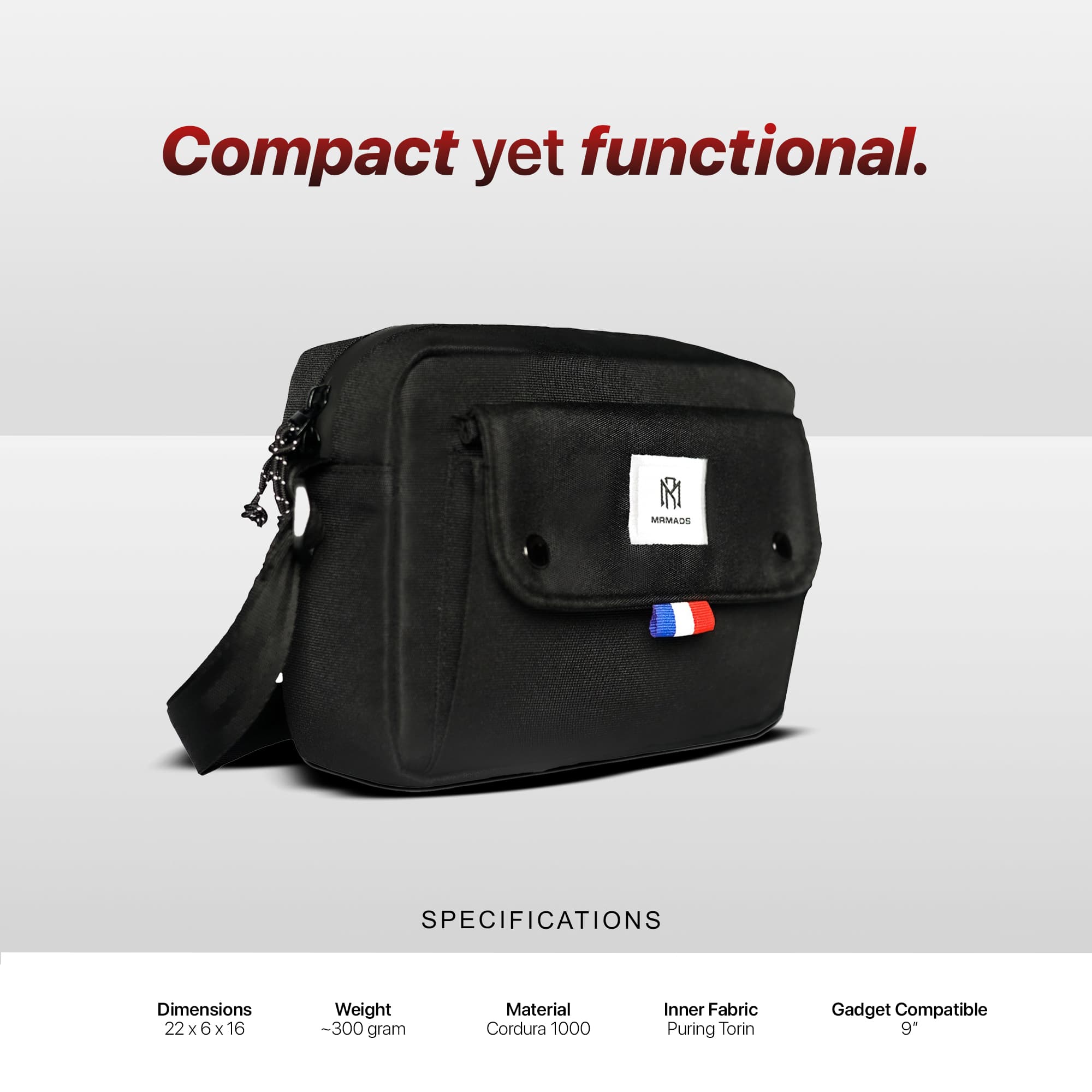 Mr Mads - Merville Sling Bag Tas Selempang Pria Waistbag Pria crossbody & shoulder bags