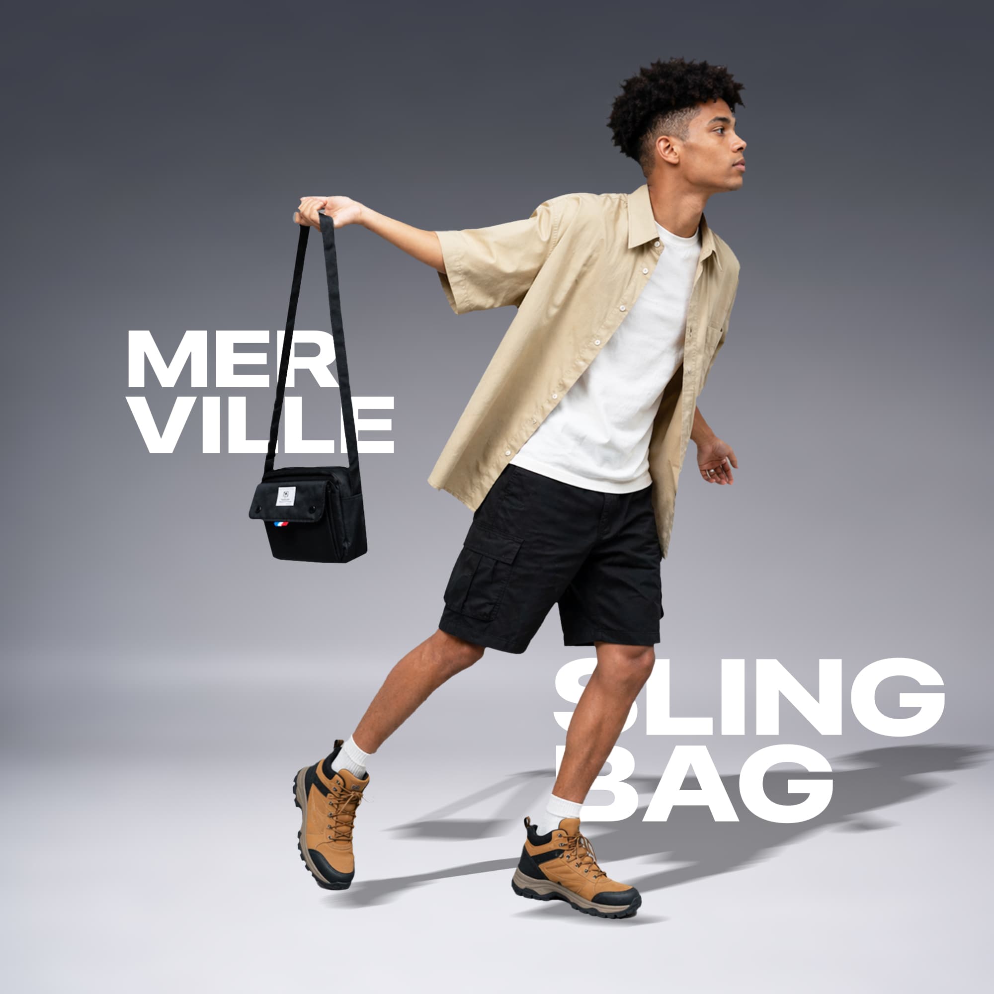Mr Mads - Merville Sling Bag Tas Selempang Pria Waistbag Pria crossbody & shoulder bags