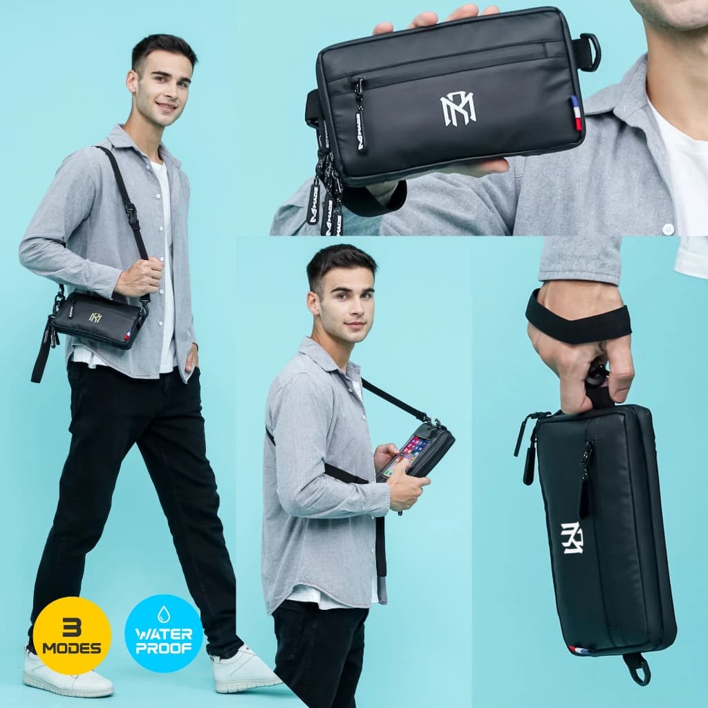 Mr Mads - Mileva Clutch Bag - Hand Bag Sling Bag Pouch Bag Hanging Bag Tas Selempang HP Dompet - Organizer Card Pocket Waterproof Multifungsi