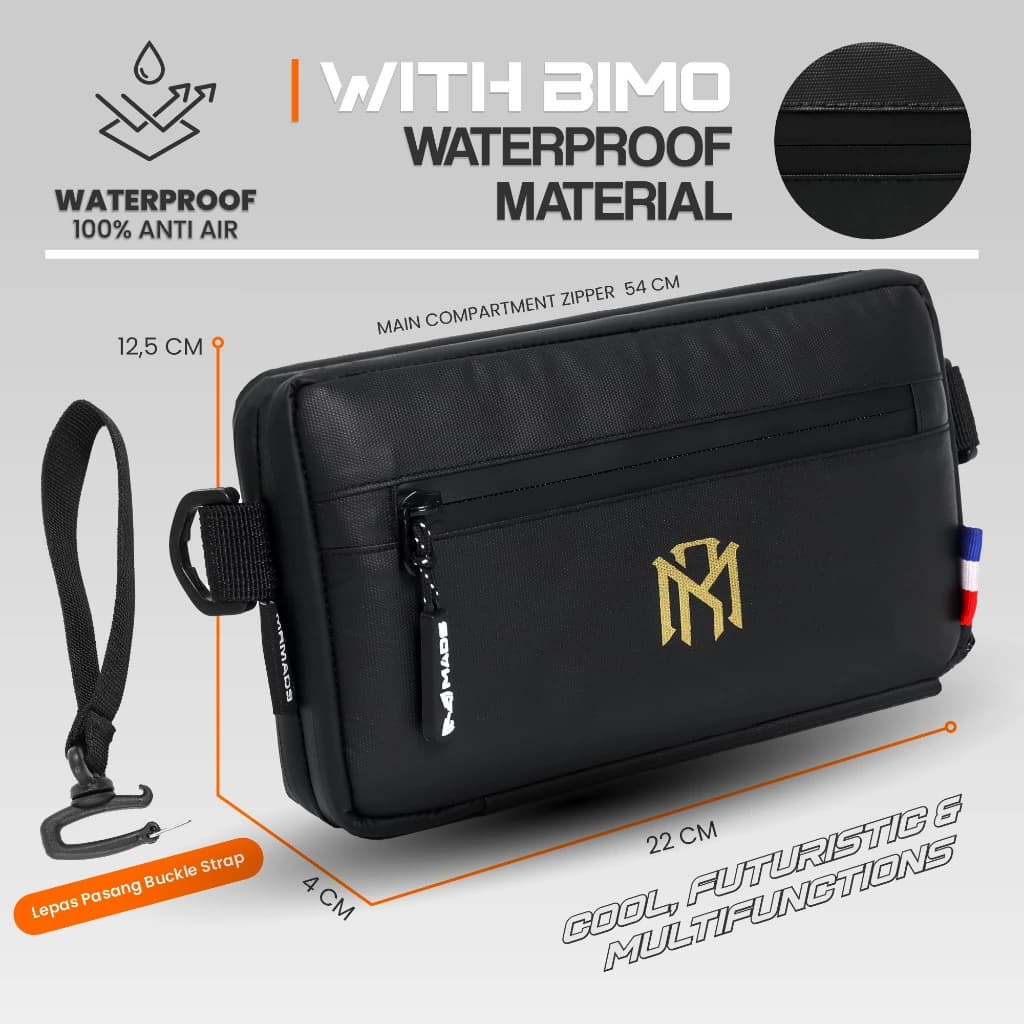 Mr Mads - Mileva Clutch Bag - Hand Bag Sling Bag Pouch Bag Hanging Bag Tas Selempang HP Dompet - Organizer Card Pocket Waterproof Multifungsi
