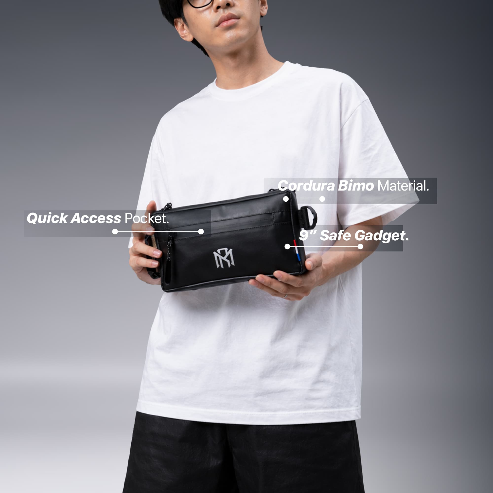 Mr Mads - Mileva Clutch Bag - Hand Bag Sling Bag Pouch Bag Hanging Bag Tas Selempang HP Dompet - Organizer Card Pocket Waterproof Multifungsi