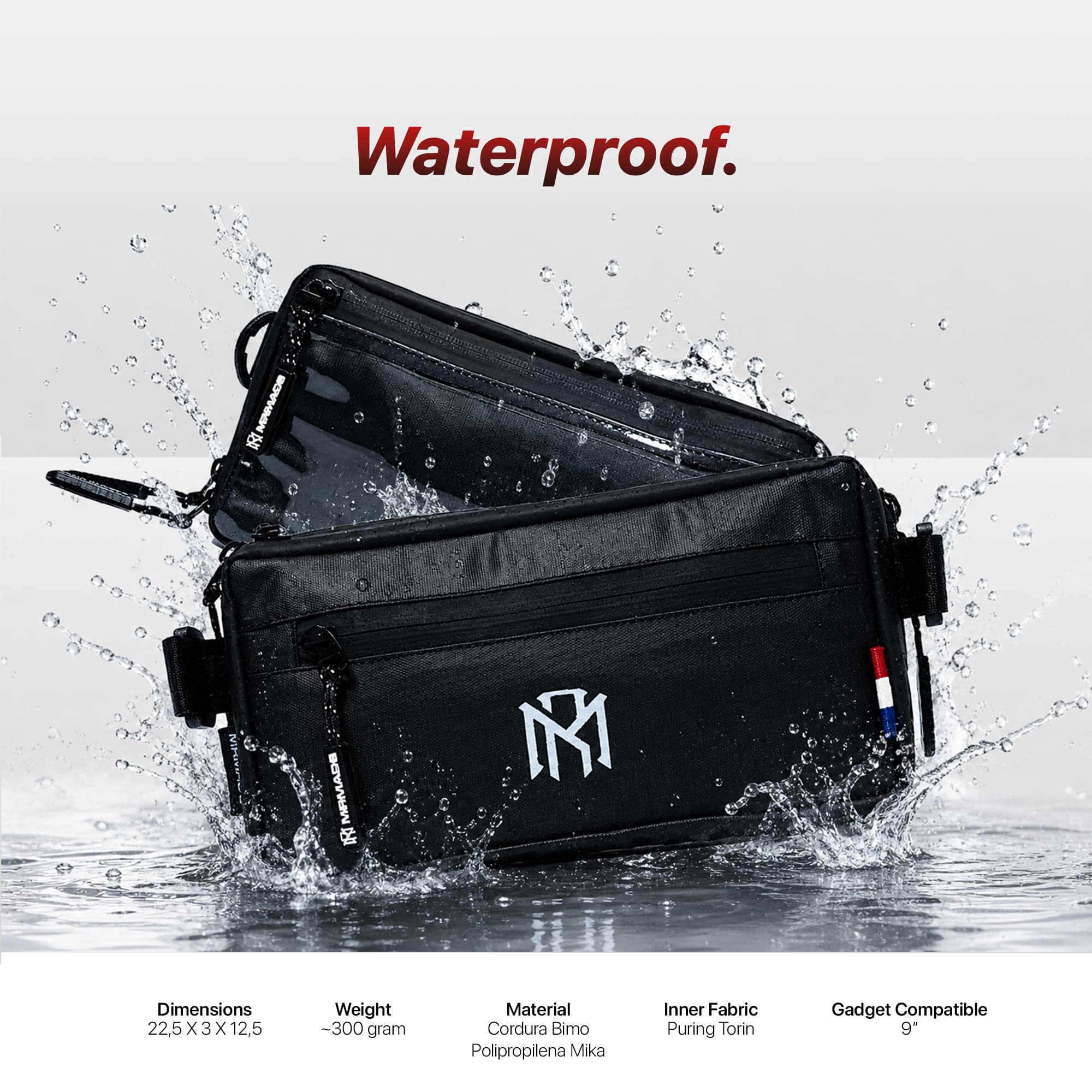 Mr Mads - Mileva Clutch Bag - Hand Bag Sling Bag Pouch Bag Hanging Bag Tas Selempang HP Dompet - Organizer Card Pocket Waterproof Multifungsi