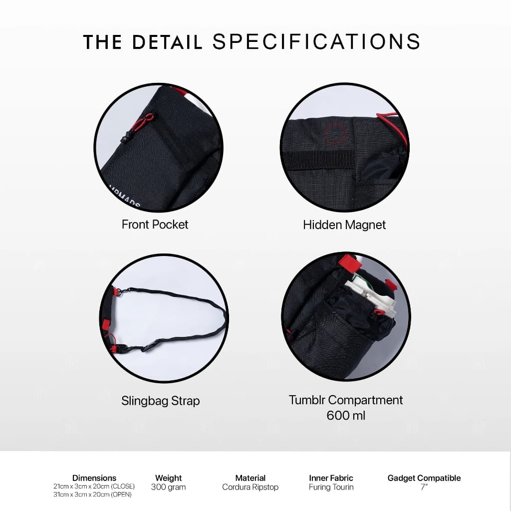 Mr Mads - Onyx Sling Bag Tas Selempang Pria crossbody & shoulder bags