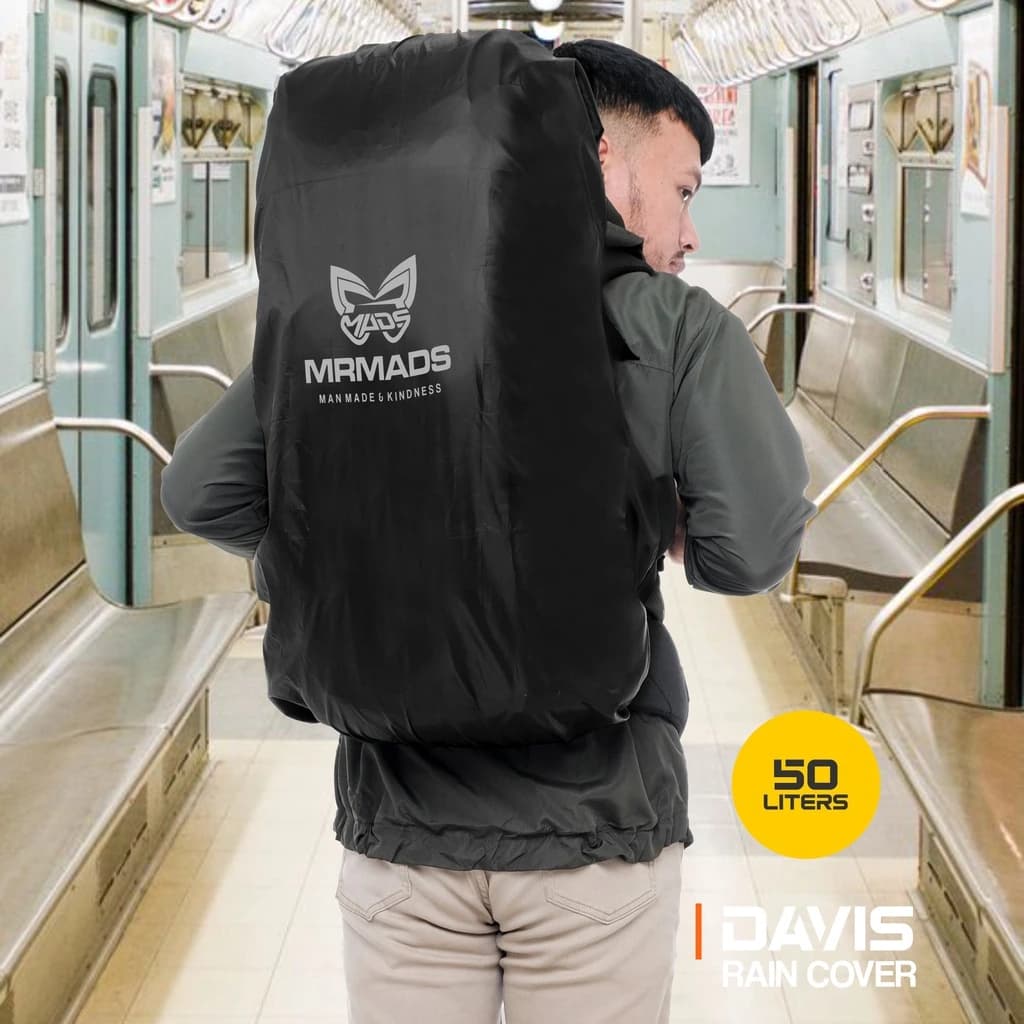 Mr Mads - Davis Rain Cover for Bag - Kover Hujan untuk Tas - Coating Waterproof Outdoor