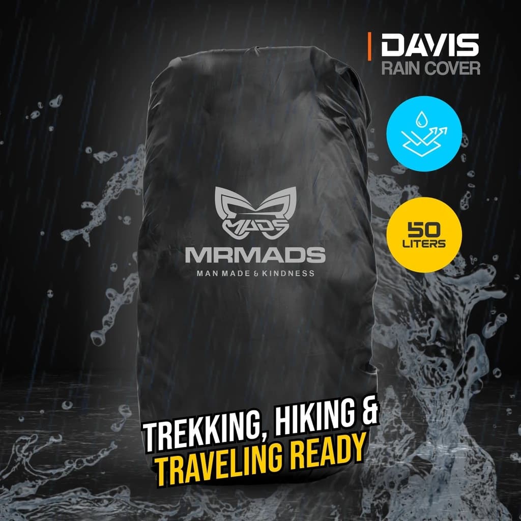 Mr Mads - Davis Rain Cover for Bag - Kover Hujan untuk Tas - Coating Waterproof Outdoor