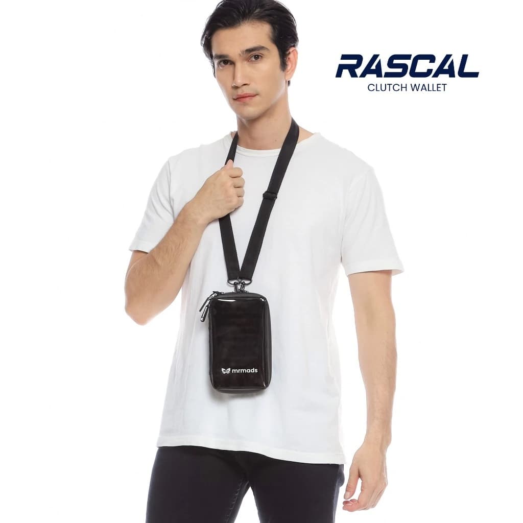 Mr Mads - Rascal Clutch Bag - 3 in 1 Hanging Wallet Neck Wallet Sling Bag - Dompet Gantung Leher HP Tas Selempang Tas Konser Multifungsi