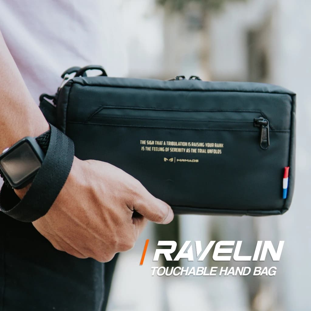 Mr Mads - Tas Hand Bag "RAVELIN" 3 in one - Clutch Bag Pria - Sling Bag Pria - Tas Selempang Pria Multifungsi