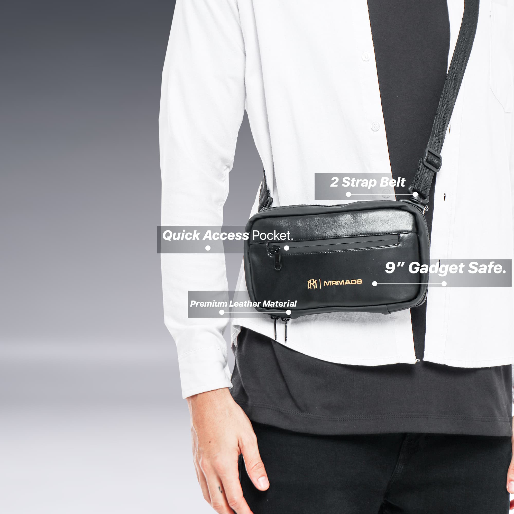 MR MADS - Tas Selempang Pria "RAXEL" Clutch Bag - Sling Bag Waterproof