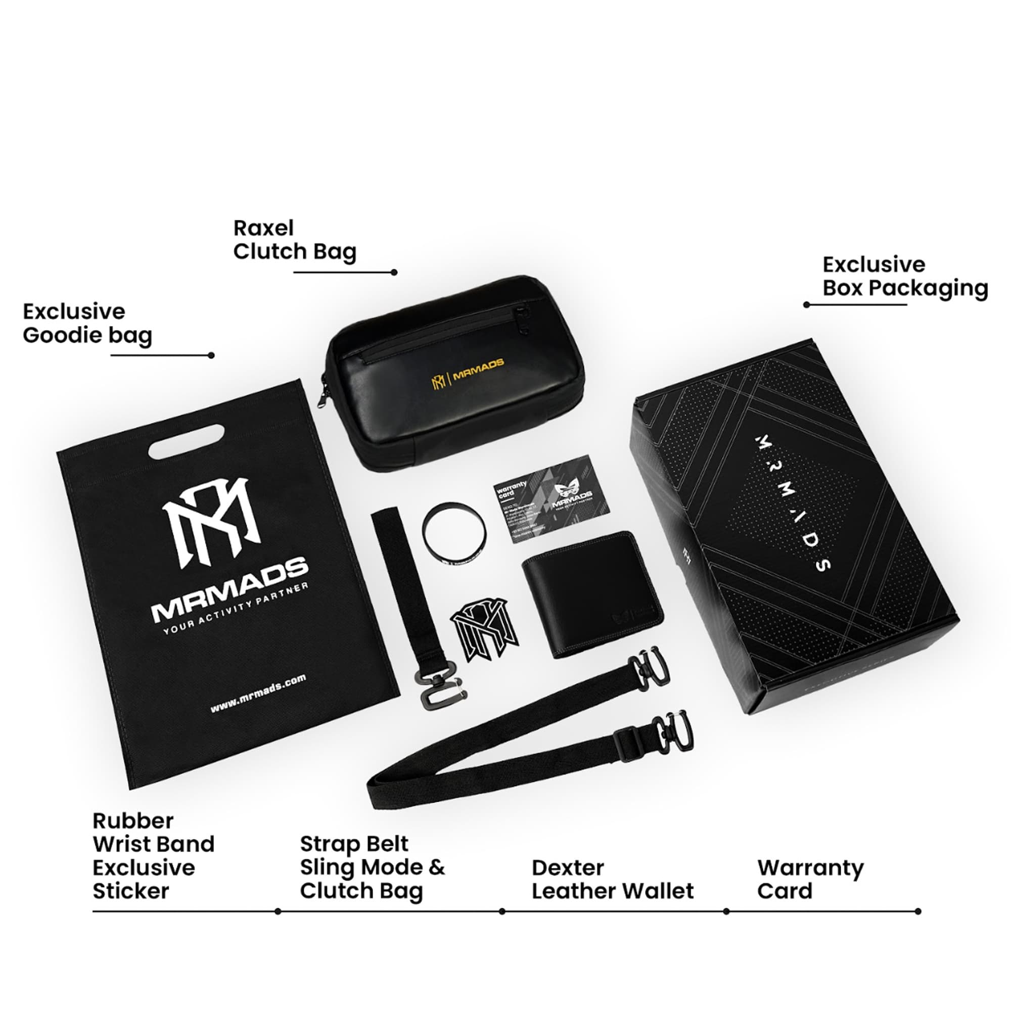 MR MADS - Tas Selempang Pria "RAXEL" Clutch Bag - Sling Bag Waterproof