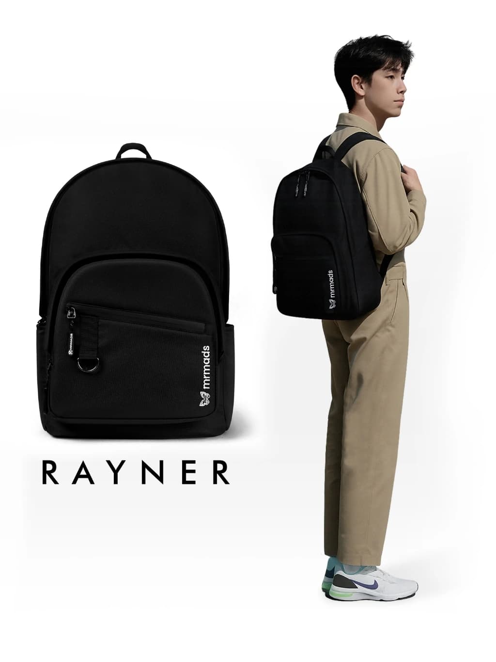 Mr Mads - Rayner Backpack Tas Ransel Laptop Pria Wanita Tas Punggung Perempuan Tas Sekolah Tas Kuliah Tas Laptop 14-16 inch Tas Kerja Cowok Terbaru