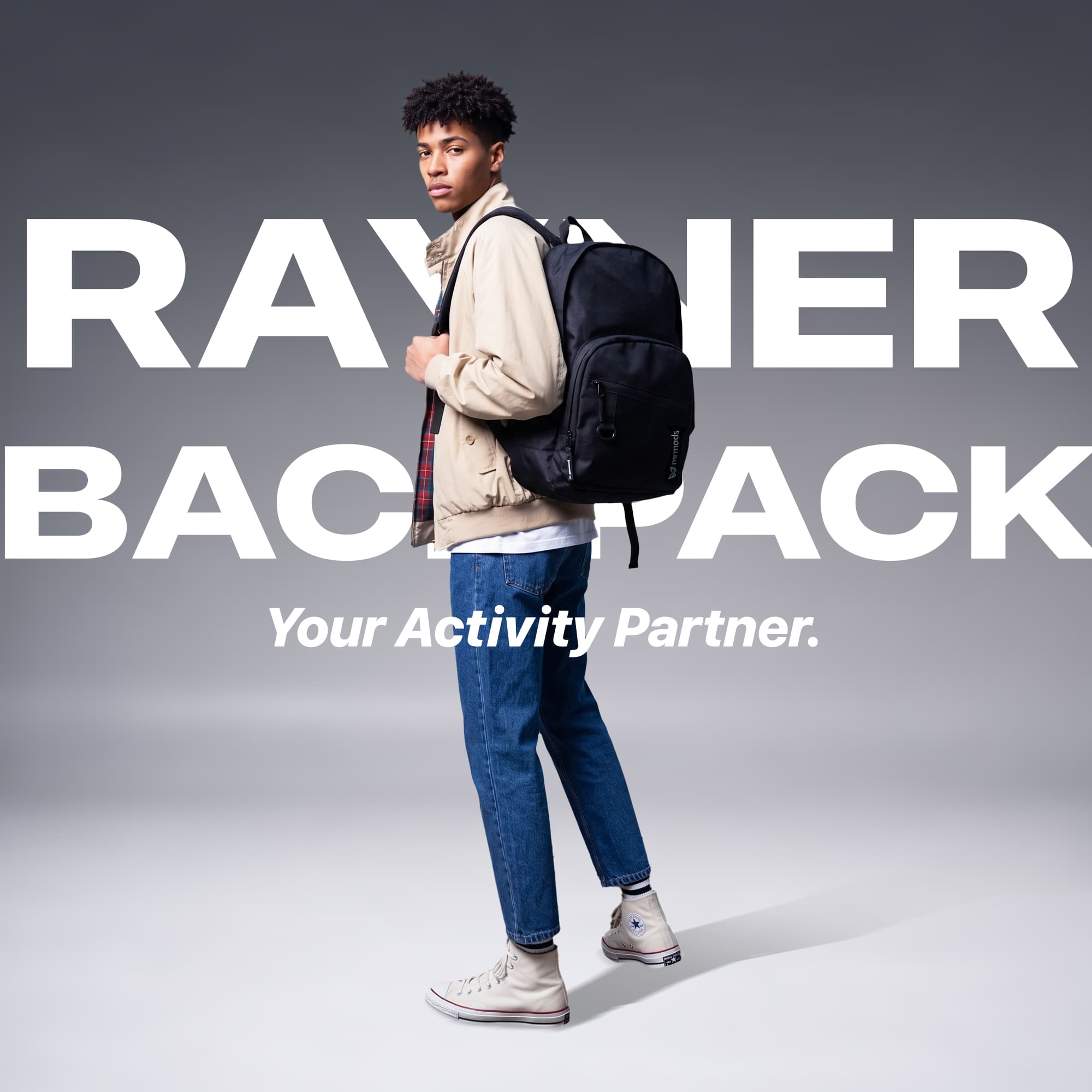 Mr Mads - Rayner Backpack Tas Ransel Laptop Pria Wanita Tas Punggung Perempuan Tas Sekolah Tas Kuliah Tas Laptop 14-16 inch Tas Kerja Cowok Terbaru
